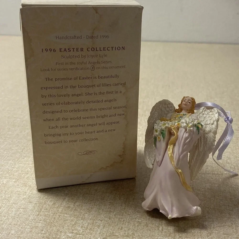 1996 Hallmark Keepsake Christmas Ornament Joyful Angels Flower Easter Collection